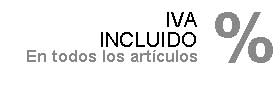 Precios IVA incluido en todos los artículos