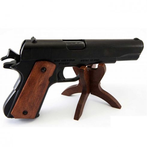 Pistola Automática 45 M1911 A1 USA "1ª 𝓨 2ª 𝓖𝓾𝓮𝓻𝓻𝓪 𝓜𝓾𝓷𝓭𝓲𝓪𝓵" Con Cachas de Madera DENIX Ref 9316