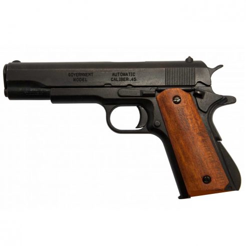 Pistola Automática 45 M1911 A1 USA "1ª 𝓨 2ª 𝓖𝓾𝓮𝓻𝓻𝓪 𝓜𝓾𝓷𝓭𝓲𝓪𝓵" Con Cachas de Madera DENIX Ref 9316