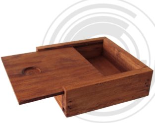 caja madera de estrellas