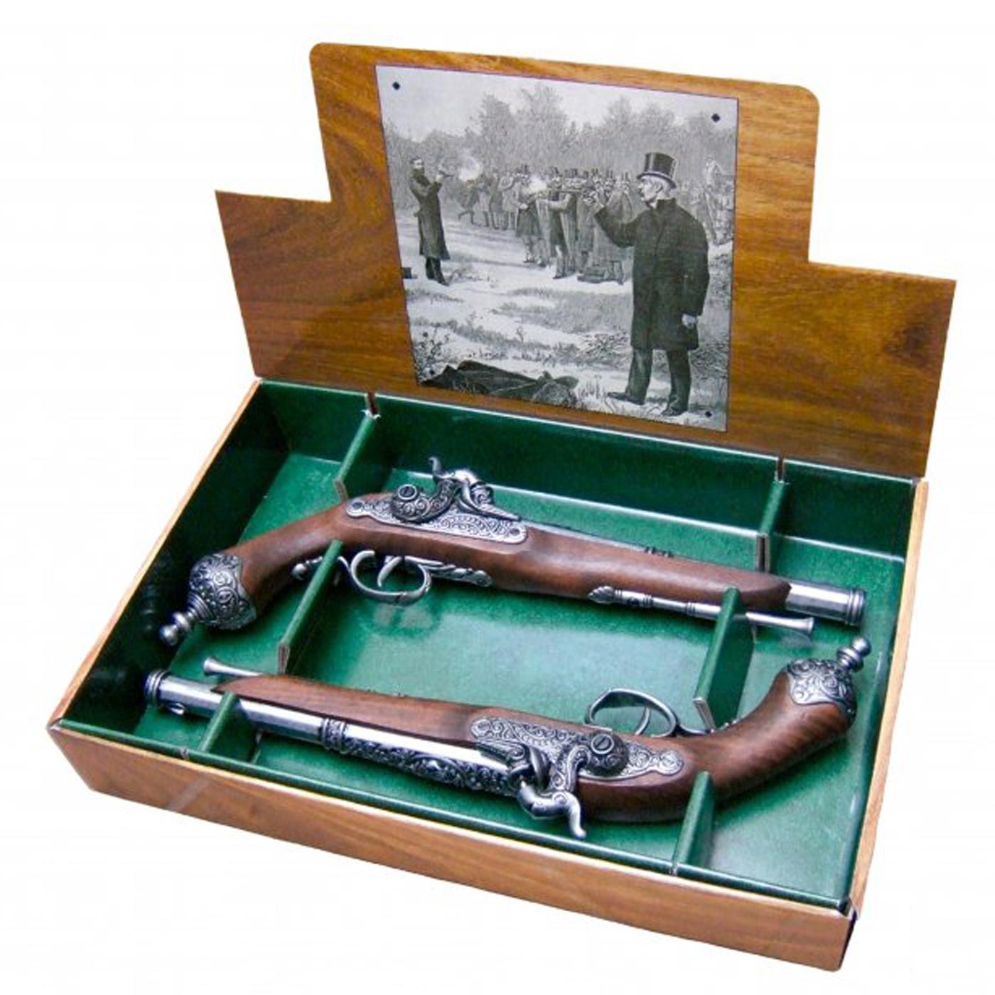 2-pistolas-italianas-de-duelo,-1825.-Ref. 2-1013G.-DENIX.