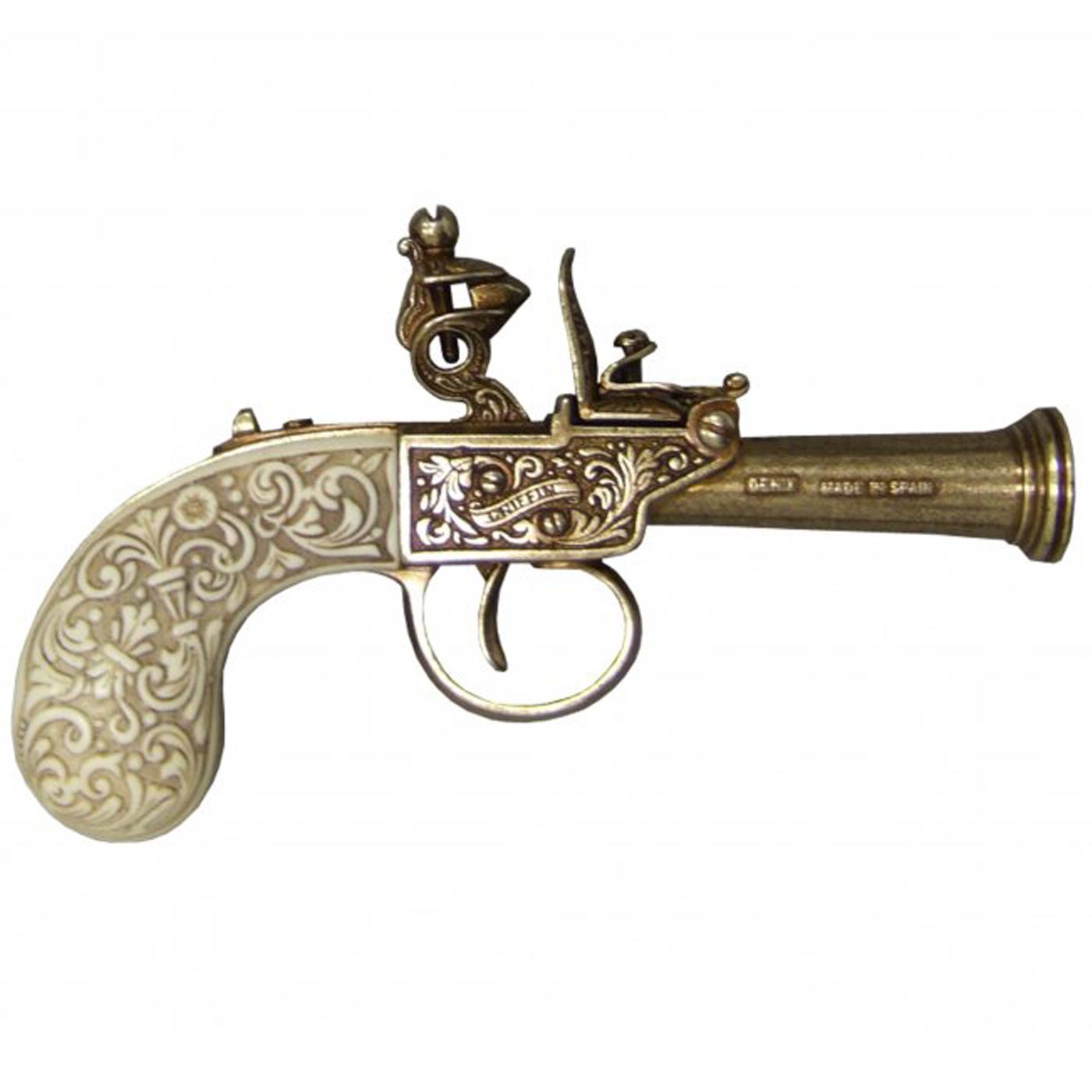 Pistola-de-chispa,-Inglaterra-1798.-Ref.1009L.-DENIX.