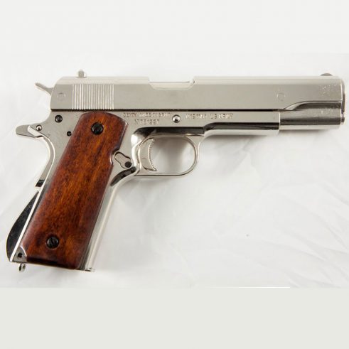 Pistola automática 45 M1911 A1 Fabricada por ColtUSA 1911 Cachas Madera Lacada