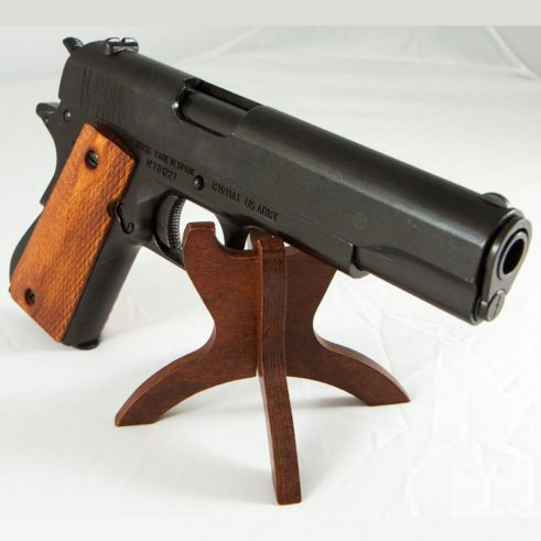 Pistola automática 45 M1911 A1 Fabricada por Colt USA Cachas Madera Grabada