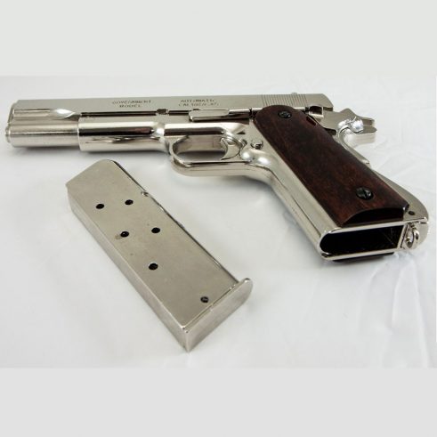 Pistola automática 45 M1911 A1 Fabricada por ColtUSA 1911 Cachas Madera Lacada