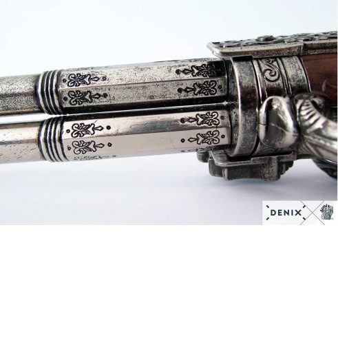 1308-Pistola-de-2-canones-giratorios--Francia-S--XVIII